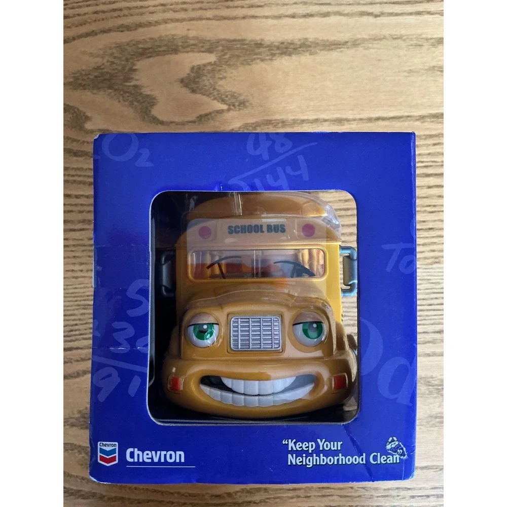 Chevron Cars Sally School Bus Collectible Toy Vehicle Yellow New in Box